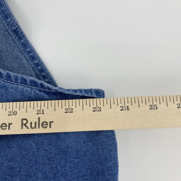 Berne Denim Bib Overalls Tag 48x30 Actual 46x26 Blue Workwear Chore Utility - Picture 13 of 16